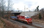 CSX 911 leads I030 beneath the Route 206 bridge near the TL's MP50